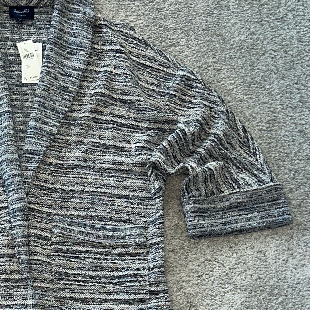 Anthropologie x Splendid Raw Hem Textured Oversized Cardigan - Picture 5 of 11